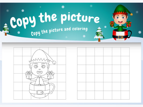 A Boy Elf - Copy the Picture for Coloring Pages Amp