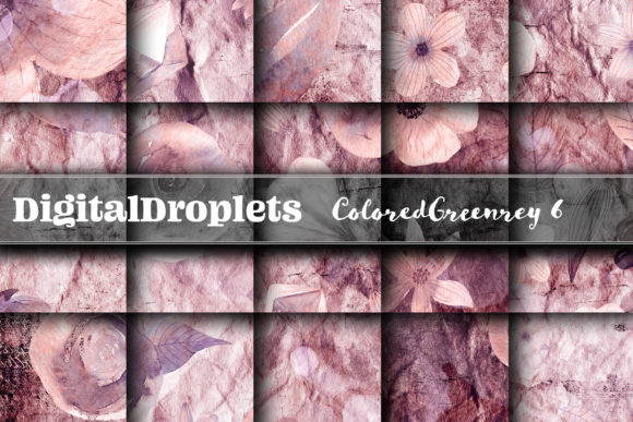 Colored Diamond Greenery 6 Backgrounds