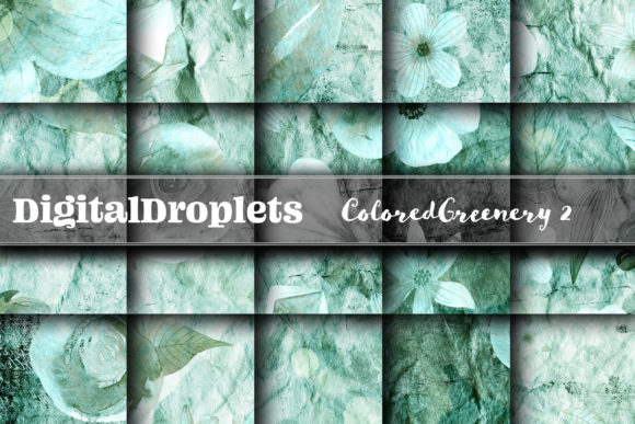 Colored Diamond Greenery Collection 2 Backgrounds