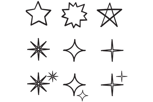 Doodle Star Icons for Local Business Branding