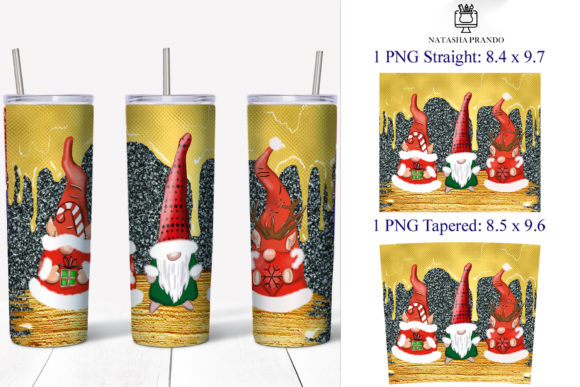 Glitter Gnomes Skinny Tumbler Wrap Textures
