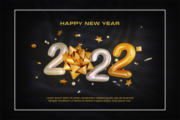 Happy New Year Greeting Template for Websites