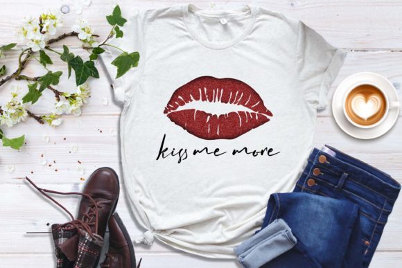 Kiss Me More Valentine Sublimation Lips for Crafts