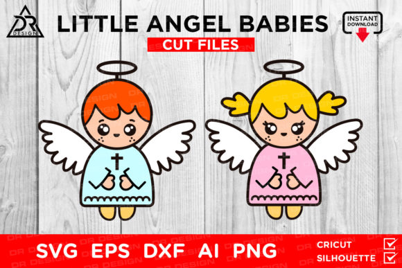 Little Angel Babies SVG Cut Files for Crafts