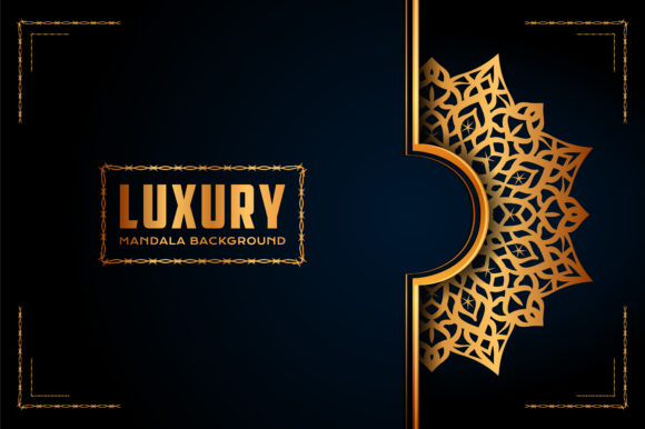Mandala Background Luxury Vector Pattern for Graphic Templates