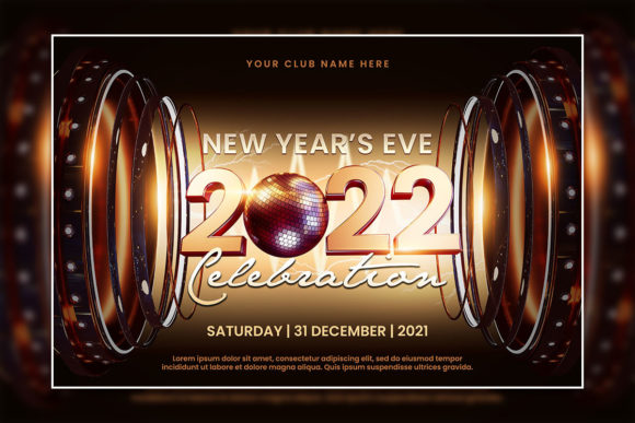 New Year Eve Invitation Template for Print Templates
