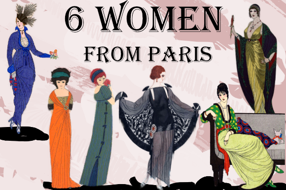 Paris Woman Haute Couture PNG for Print Templates and Crafting Projects