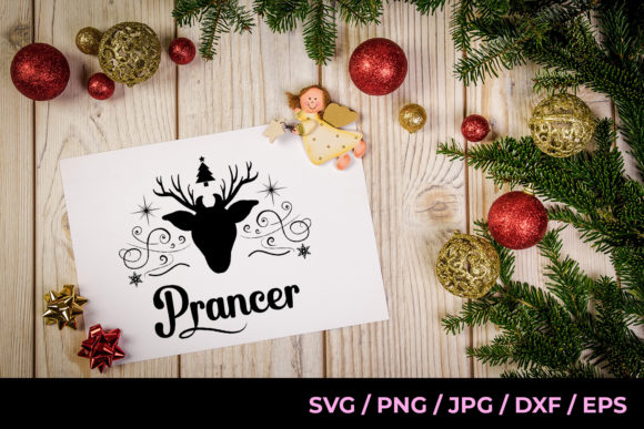 Prancer Vector File Printable SVG Cut Fi for Print Templates