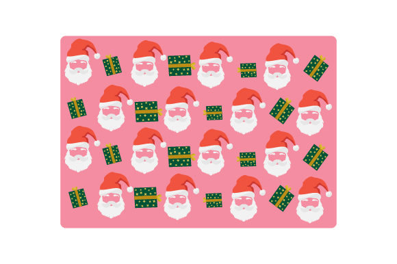 Santa Claus Face Pattern for Christmas Design