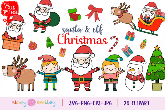 Santa Elf Filled Outline Clipart SVG Review