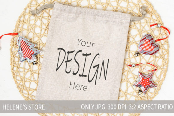 Santa Sack Mockup Embroidery Design Review