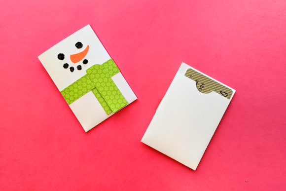 Snowman Gift Card Holder SVG for Crafts