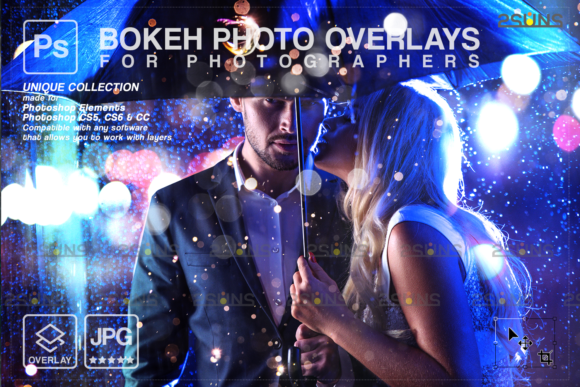 Sparkler Wedding Overlay Bokeh for Local Business Branding
