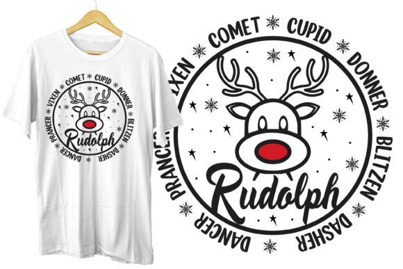 Team Rudolph T-Shirts Santa Reindeer Svg for T-Shirt Designs